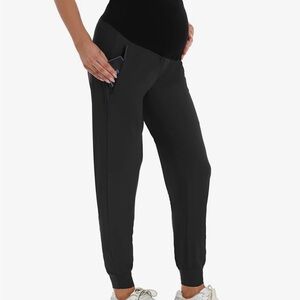 Women's Black Maternity Jogger Pants